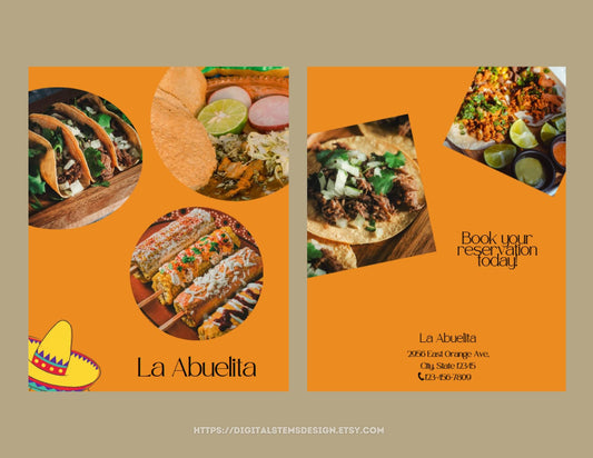 ¡Plantilla editable de Canva para destacar tus reseñas de restaurantes en Instagram! #FoodBloggersUnite