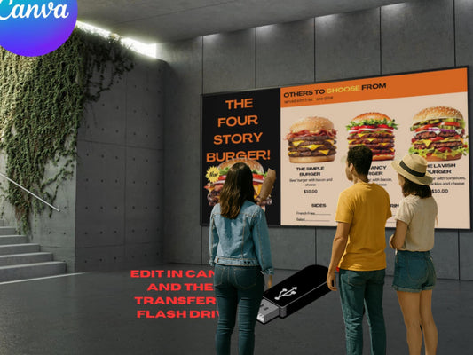 Plantilla de menú editable, menú, menú de restaurante, menú de food truck, menú de TV, menú 4K